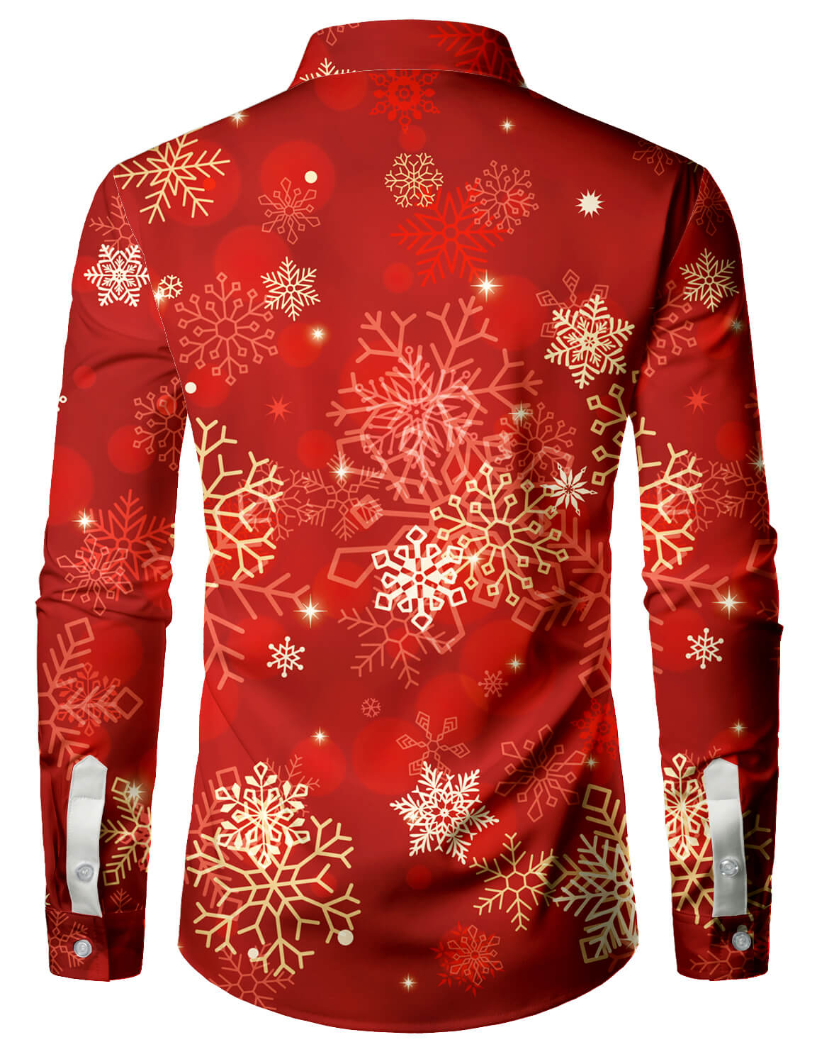 Herrens långärmad tröja för jul och nyår röd