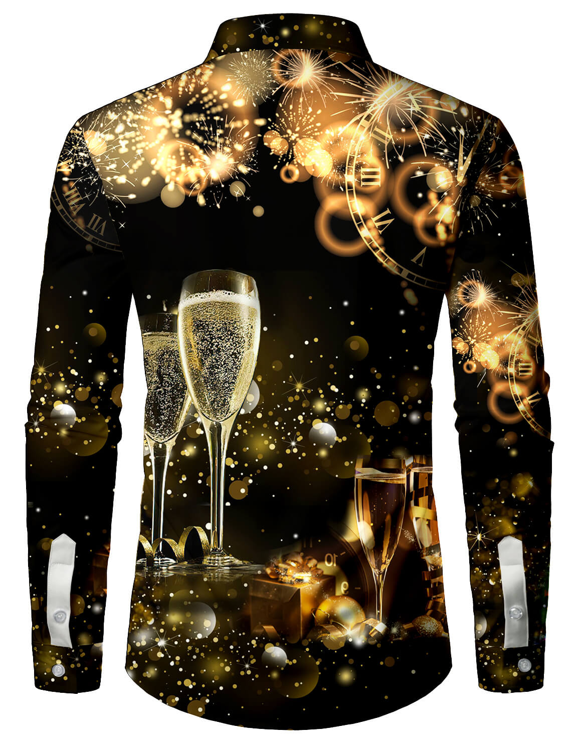 Herrens långärmad skjorta för jul och nyår