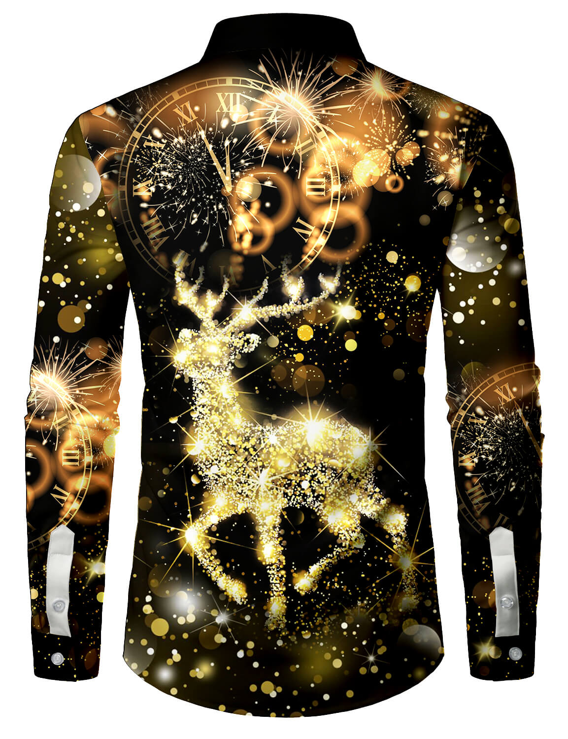 Herr Langärmad Skjorta för Jul och Nyår