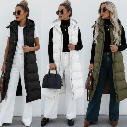 Lange damens vadderad väst