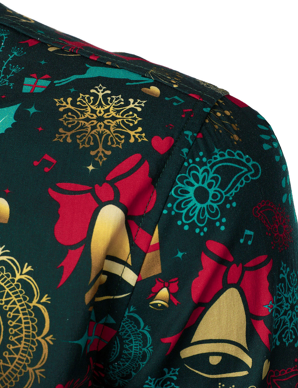 Herrens jul långärmad bomullskjorta