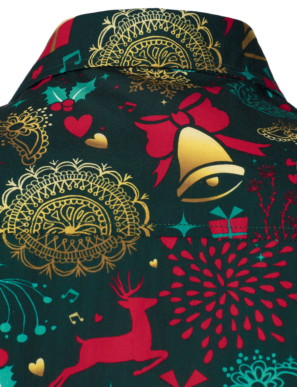 Herrens jul långärmad bomullskjorta