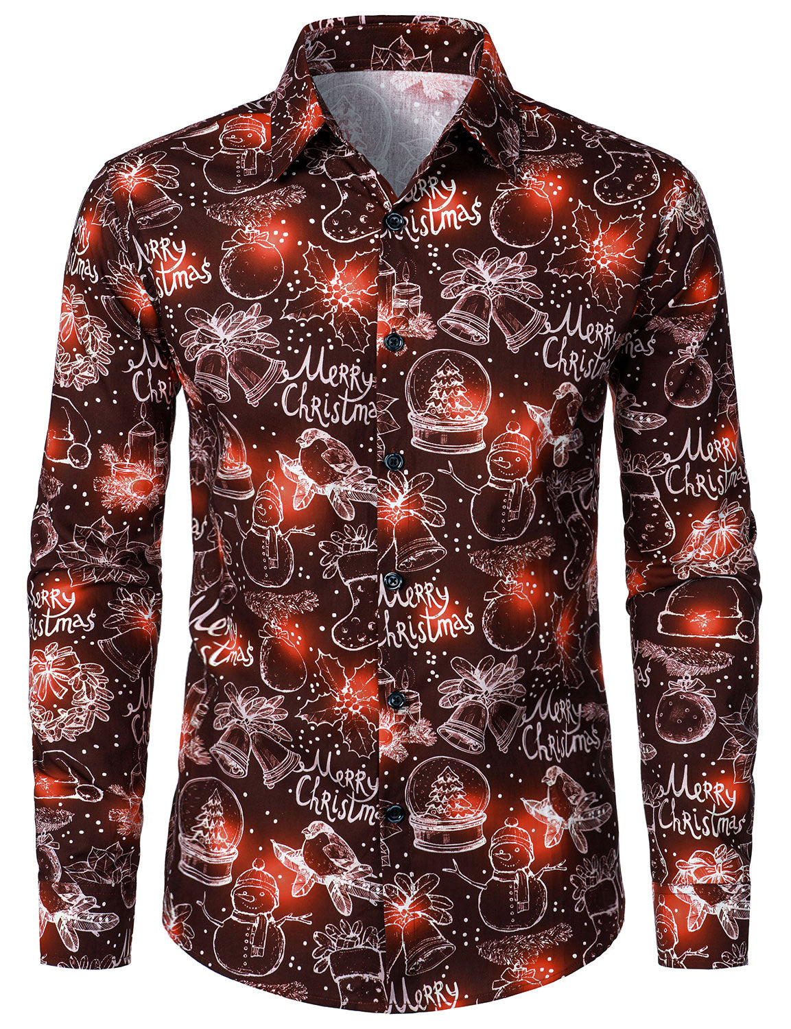 Herrens jul långärmad bomullsklänning