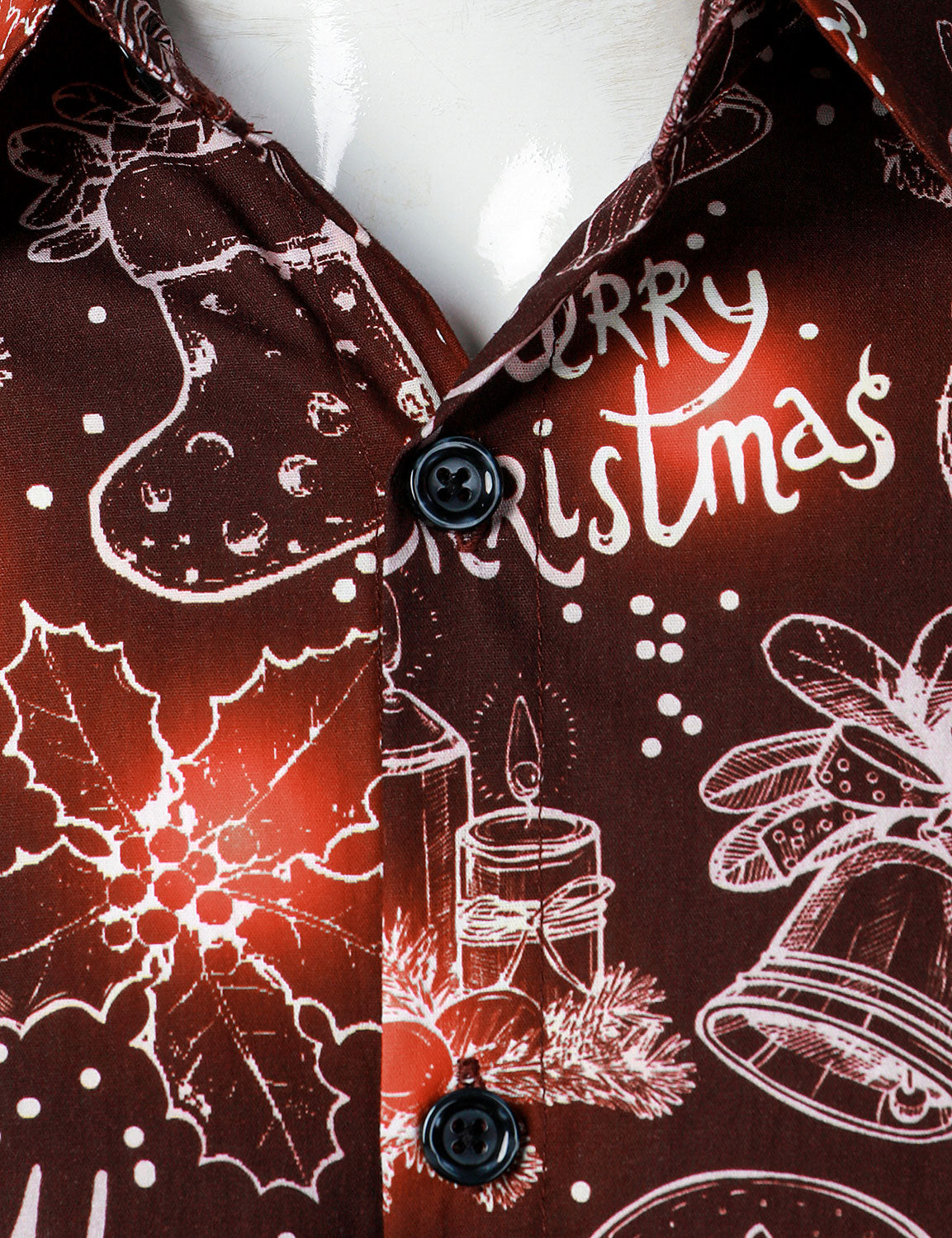 Herrens jul långärmad bomullsklänning