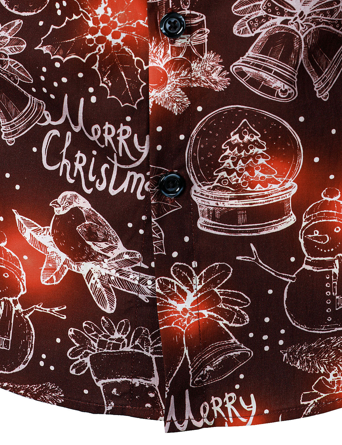 Herrens jul långärmad bomullsklänning