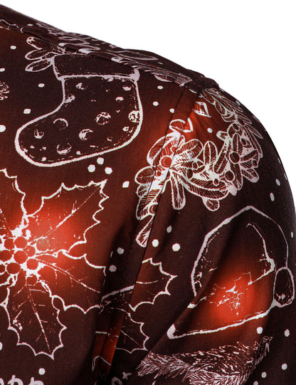 Herrens jul långärmad bomullsklänning