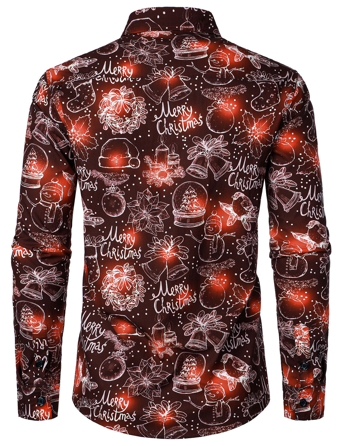 Herrens jul långärmad bomullsklänning