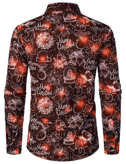 Herrens jul långärmad bomullsklänning