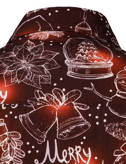 Herrens jul långärmad bomullsklänning