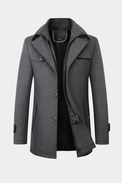 Svart kappa | Premium ullblandning