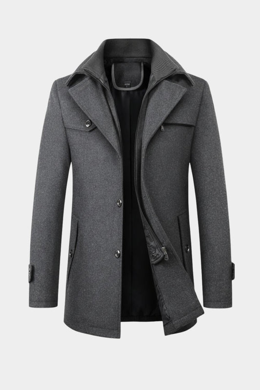 Svart kappa | Premium ullblandning