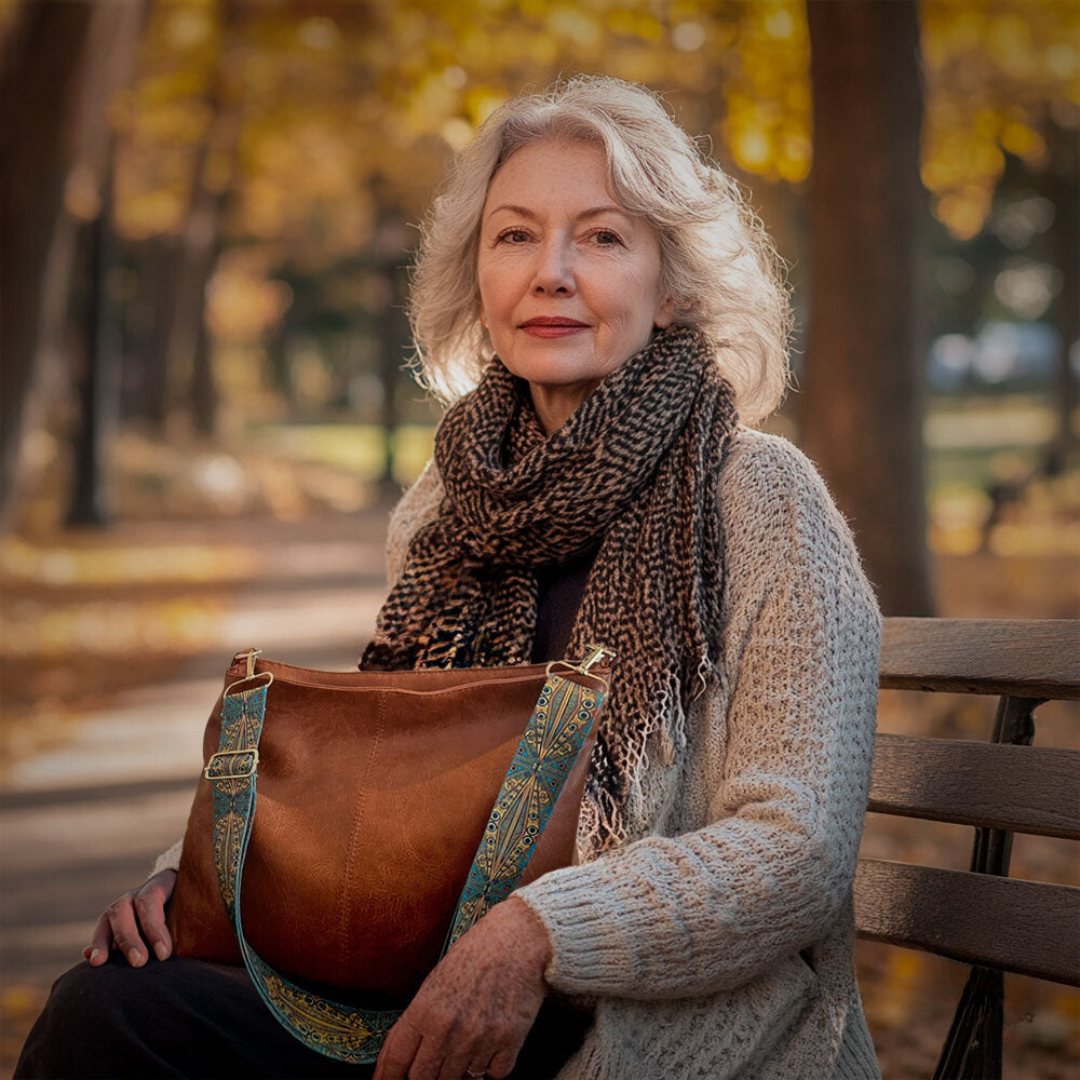 Freya | Tidlös vintage axelremsväska