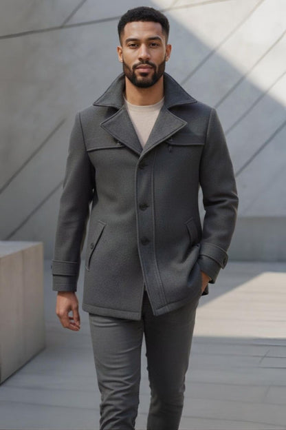 Svart kappa | Premium ullblandning