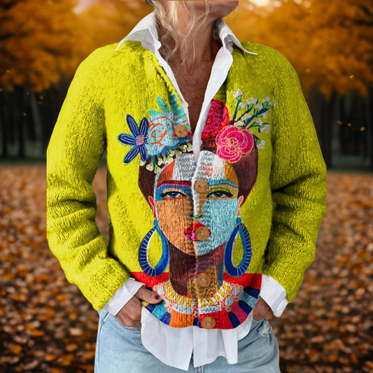 Anna | Konsttryck Cardigan