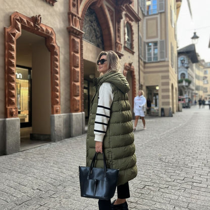 Lange damens vadderad väst