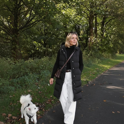 Lange damens vadderad väst