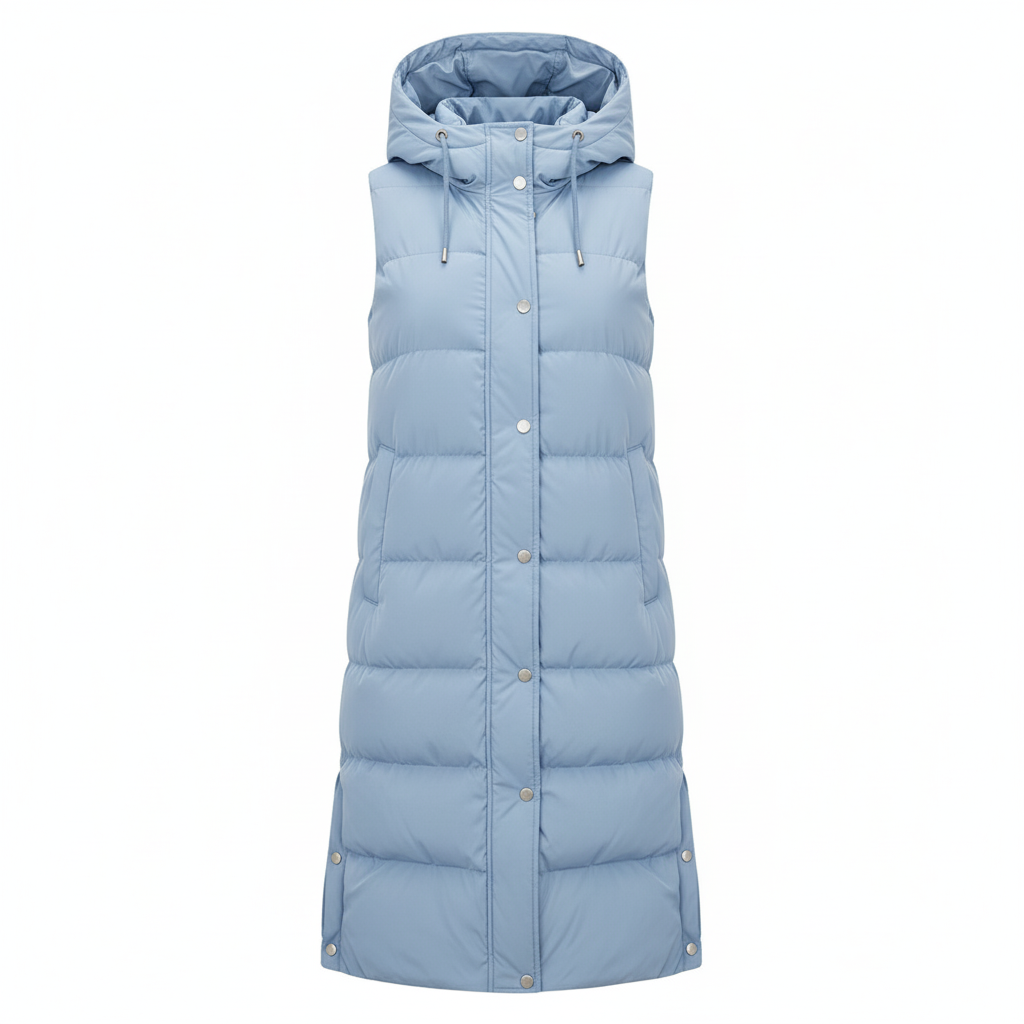 Lange damens vadderad väst