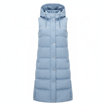 Lange damens vadderad väst