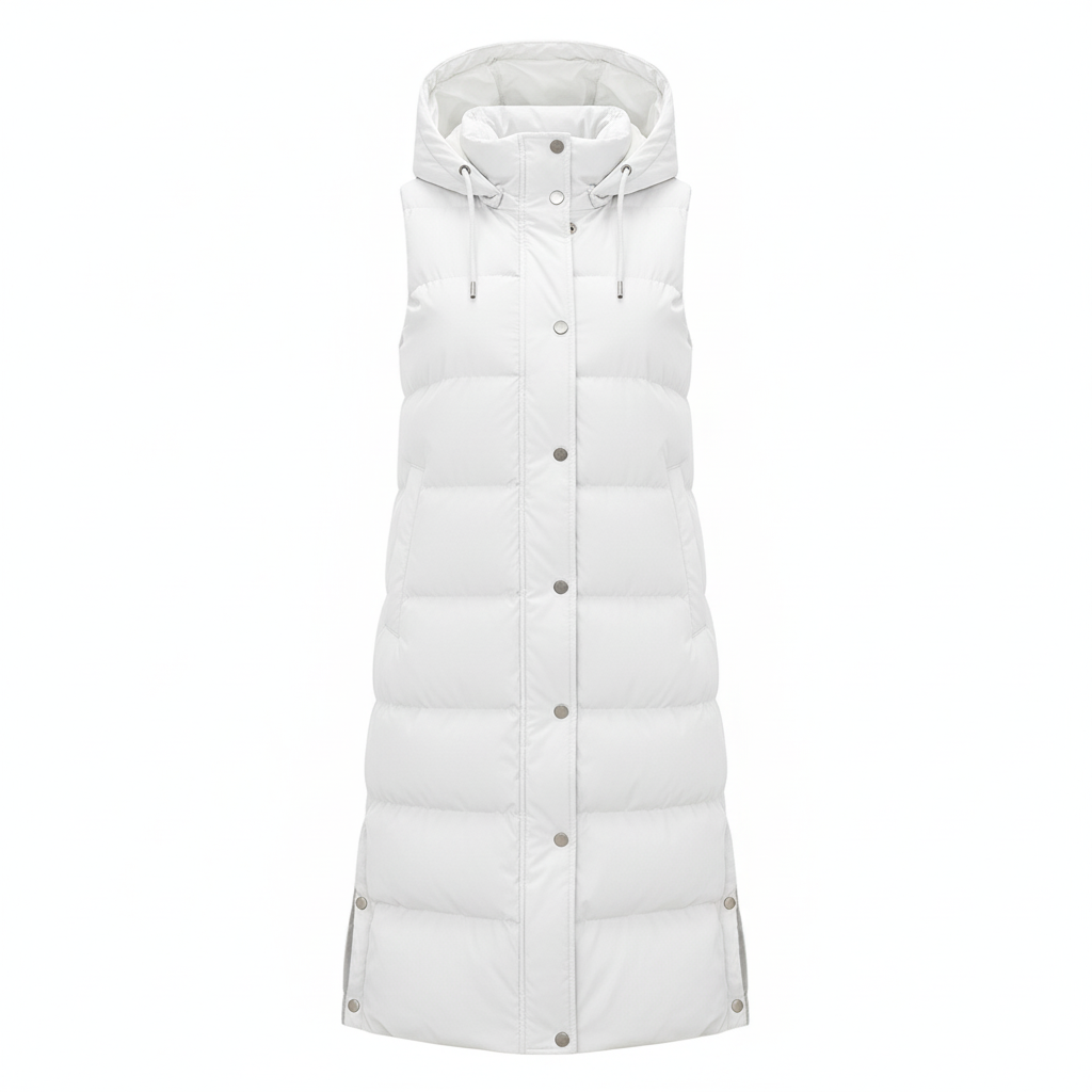 Lange damens vadderad väst