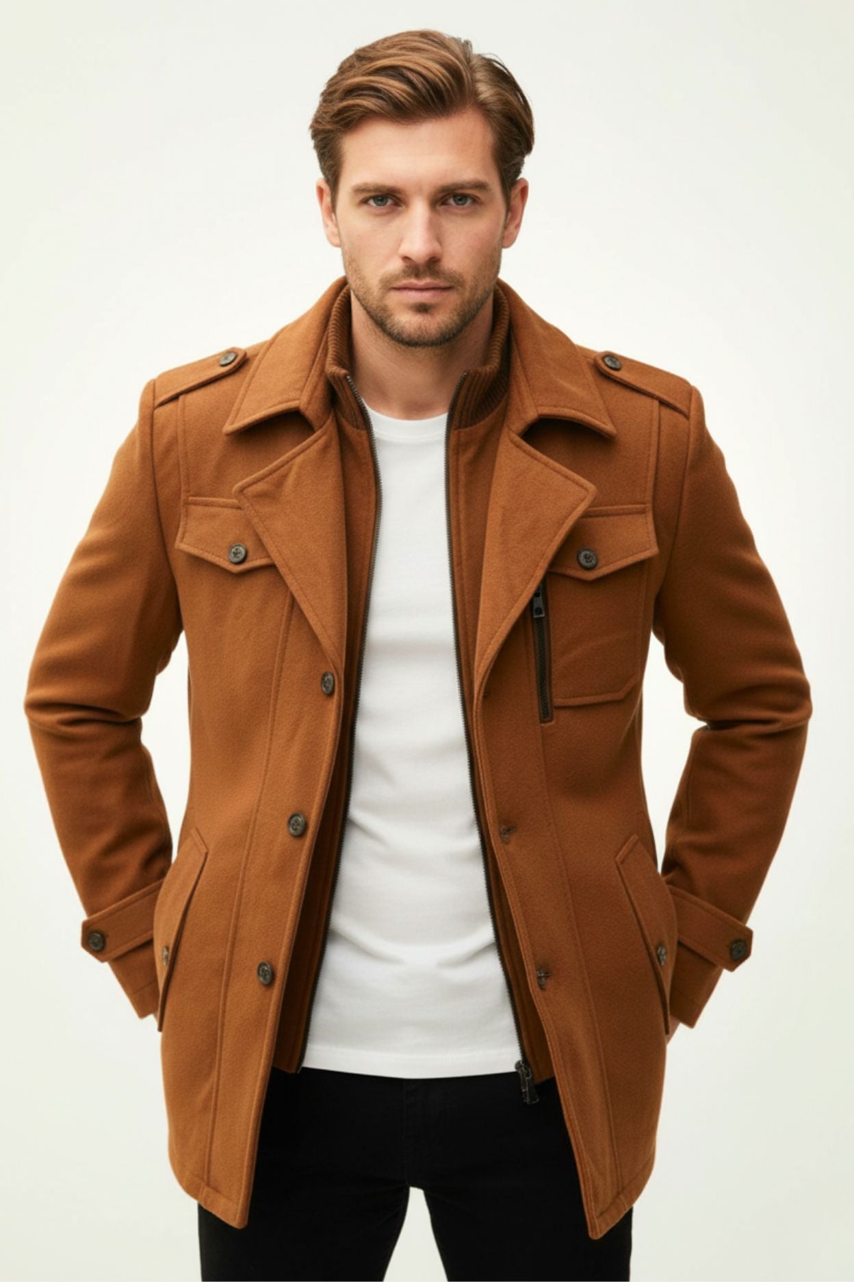 Rumänsk kappa | Premium ullblandning