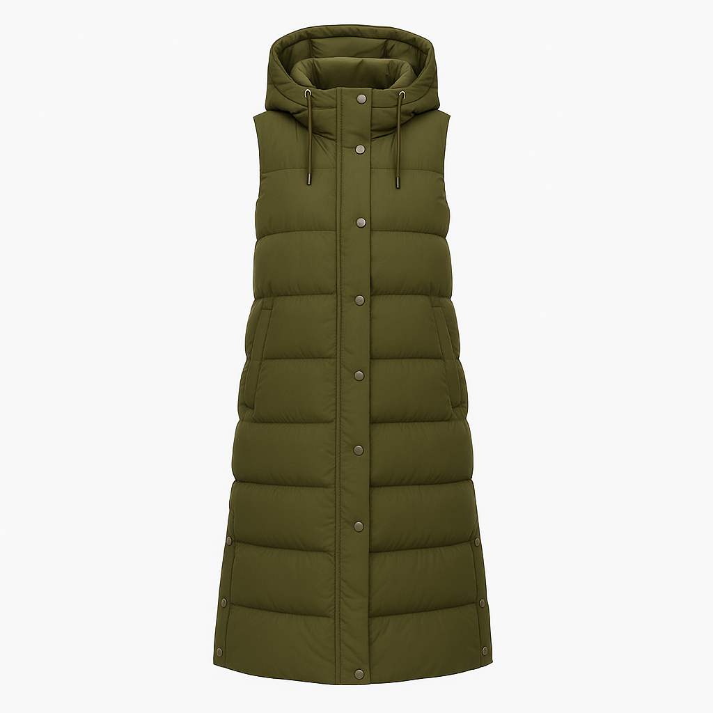 Lange damens vadderad väst