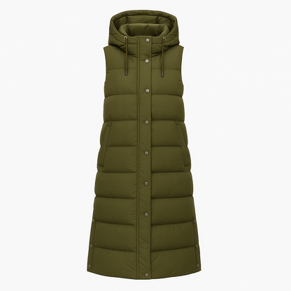 Lange damens vadderad väst