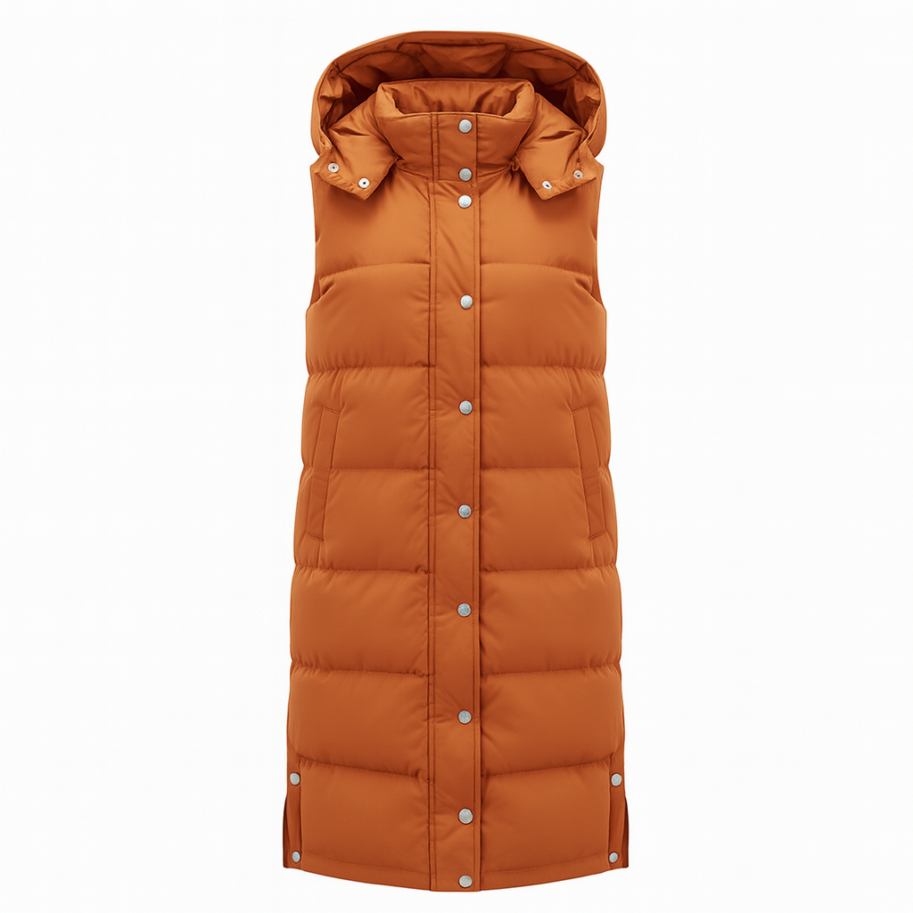 Lange damens vadderad väst