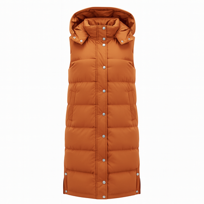 Lange damens vadderad väst